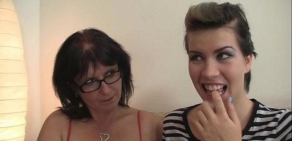  Mature couple seduce teen into threesome sex
